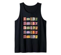 Emily - Name Magazine Cutout Paper Personalized Tank Top