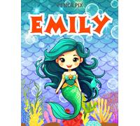 Emily: Personalized Coloring Book For Emily: Theme: Mermaid | Perfect Birthday Gift For Emily | Ages: 4-8 (Mermaid Coloring Book Present for Birthday, ... Halloween, Thanksgiving and All Occasions)