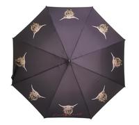 Emily Smith Umbrella - Heidi the Highland Cow - Wood Shaft & Handle - Pongee Canopy
