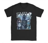 Emily The Corpse Bride Retro 90s T-Shirt for Men Creative Cotton Tee Shirt O Neck Short Sleeve T Shirts Printing Clothing Black XXL