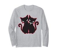 Emily The Strange Double Trouble Long Sleeve T-Shirt, Adult Unisex, Heather Grey, X-Large