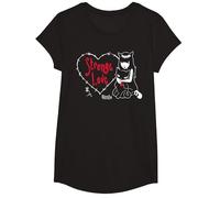 Emily The Strange Strange Love T-Shirt, Girls, Black, X-Small