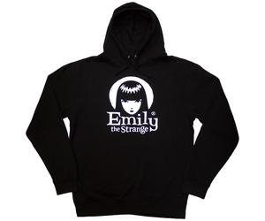 Emily The Strange Unisex Pullover Hoodie Halo Logo Black (M)
