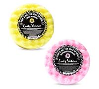 Emily Victoria Body Buffer Triple Butter Soap Sponge Raspberry Lemonade & Lemon Meringue - 2X 200g