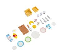 Eminchu 1:12 Scale Miniature Cookware Set, DIY Kitchen Playset, Dollhouse Cooking Utensils Tools with Lifelike Mini Pots Pans, Ideal for Craft, Fairy Garden & Model Display (25-piece set)