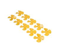 Eminchu 100mm 4 Blades Propeller Set for Model Toys Durable ABS Plastic 10 Pcs Easy Install (Yellow)