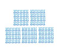 Eminchu 100PCS Compact Cotton Roll Holder Clips for Use in Clinics - Durable Plastic in Blue