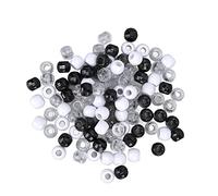 Eminchu 100Pcs Hair Beads Clear Plastic Decorative Links for Hair Braiding Or Beard Weaving, Durable and Exquisite Design