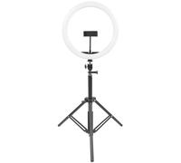 Eminchu 12'' Dimmable LED Ring Light with Tripod for Indoor Photography and Makeup Studio Black Adjustable 3600 LM