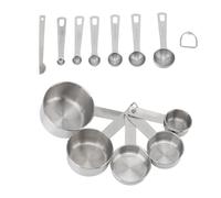 Eminchu 12 Pcs Stainless Steel Measuring Cups and Spoons Set, Kitchen Baking Measuring Tools with Easy to Read Scale, Ideal for Accurate Measurement of Powders & Liquids