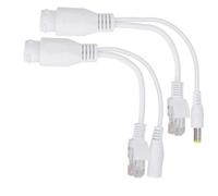 Eminchu 12V Passive POE Splitter Adapter for Network Devices, 40m Transmission Distance, for IP Cameras, Wireless AP (White)