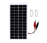 Eminchu 12V Solar Charger 5W Polycrystalline 415mA Battery (5W 12V with | Solar Panel, 45cm Alligator Clips, Outdoor Float Charging, 9V to 12V Battery Compatibility, RV and Marine Use