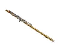 Eminchu 16 Key C Flute, Brass Student Flute, Hand Polished Tone with Case Cleaning Kit, Ideal for Beginners & Music Lovers