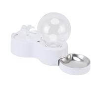 Eminchu 2 in 1 Cat Water Fountain and Food Feeder, Pet Drinking Feeding Set with Intelligent Circulation System & Built in Filter, Ideal for Small Medium Cats Dogs