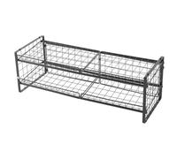 Eminchu 2 Tier Can Organizer, Stackable Carbon Steel Adjustable Can Storage Rack Holds Up to 64, with Double Layer Design, for Kitchen Pantry Canned Foods Storage