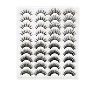 Eminchu 20 Pair Fluffy Cross Fibre 3D False Eyelashes for Enlarging Your Eyes At Work and Parties, Fiber Material
