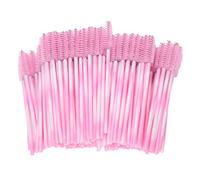 Eminchu 200pcs Disposable Eyelash Brush Set for Makeup Application, Travel-Friendly, Portable and Eco-Friendly Design (Pink)