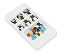 Eminchu 24pcs Artificial Full Cover Toenails, Women's Fake Toe Nails, Comfortable Flexible Nails for Parties, Weddings & Everyday Life (J77)