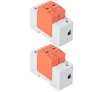Eminchu 2Pcs Reliable SPD Protective Devices for Home Circuit Breaker 2P 420V RMU1-C20/40/60, PC Mystical/Fantasy Retardant Material, for Easy Installation and Long Service Life (Imax: 40kA)