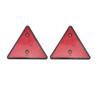 Eminchu 2Pcs Triangular Red Reflector with Enhanced Reflectivity for Trucks and Trailers, PC Material