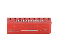 Eminchu 3.175Mm Drill Shank Positioning Module, Handheld Drilling, Drilling Jig with Drill Guides for 6 of The Most Common Imperial Sizes, Punching Hole Locator for Model Building