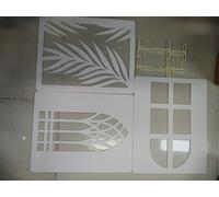 Eminchu 3 Pcs Photography Background Boards, Light and Shadow Boards, Hollow Art Pattern Backdrops with PVC Material, Ideal for Food, Jewelry & Makeup Photography, 48x38cm (Style 1)