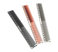 Eminchu 3pcs Fine and Wide Tooth Comb Set Durable Anti-Static Hair Brushes for Hairdressing At Home and Salons 20cm Space Aluminum