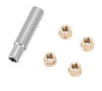 Eminchu 4pcs Brass RC Wheel Nuts Sturdy Lightweight Locking Nuts for Axial SCX30 1:30 Crawler Car Model