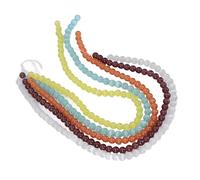 Eminchu 5 Strings Natural Stone Beads, Exquisite Handmade Necklace Bracelet Craft Beads, Jewelry Design Home Decor, 8mm Orange Green Sea Blue White Honey Yellow