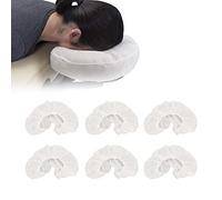Eminchu 50pcs U Shaped Disposable Headrest Covers for Massage Salons Spas Tattoo Parlors,High Elastic Band Fits All U Pillows,Soft Non Woven Fabric No Marks,Breathable Disposable