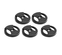 Eminchu 5PCS Black Plastic Record Adapters, Compatible with 45 RPM | Glossy Finish, Standard Size, Spindle Fit, Phonograph Adapter