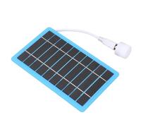 Eminchu 5W 5V USB Solar Panel Charger with USB Light, Portable Solar Panel, Emergency Light Source with Charger, Ideal for Camping, Hiking, Fishing and Climbing