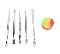 Eminchu 6 Pcs Stainless Steel Wax Carving Tool Set, Professional Sculpting Tools for Artists and Nail Art Enthusiasts, Double Ended Carving Pens with Non Slip Handles