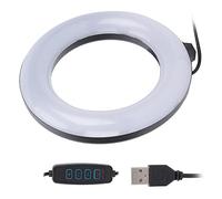 Eminchu 6in Ring Fill Light with Dual Color Temperature and Adjustable Brightness for Live Streaming and Online Meetings