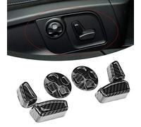 Eminchu 6Pcs Carbon Fiber Pattern Fit for Seat Adjust Handle Button Trim Fit for Maserati Ghibli 2014-17, Elegant ABS Decoration, Easy Installation