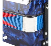 Eminchu Accordion for Kids 17 Key with Adjustable Bass, Lightweight and Durable Musical Instrument, Ideal for Children's Musical Talent Development, Deep Blue ABS Material