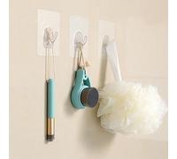 Eminchu Adhesive Wall Hook, Heavy Duty Reusable Strong Sticky Hooks, No Trace Removable Multipurpose Hooks, Ideal for Bathroom, Kitchen & Bedroom, Plastic, 80g