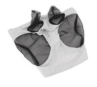 Eminchu Breathable Horse Fly Mask with Ears Protection Practical for All Horses, Knitted Fabric, 17.3x14.2in (Gray)