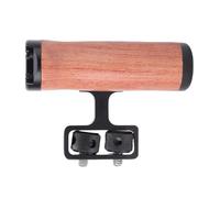 Eminchu Camera Cage Side Handle for Side Installation, Adjustable Ergonomic Rosewood Hand Grip with Sliding Slot Structure, Cold Shoe Mount 1/4in Thread Hole