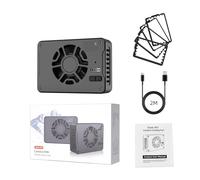 Eminchu Camera Cooling Fan for R5/R6/R8/Fuji XT4, External Cooling System with Semiconductor Radiator Fan, Real Time Temperature Display, 4pcs Mounting Adapter Plates