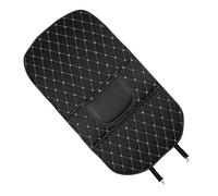 Eminchu Car Fit for Seat Back Shield, Durable PU Leather Protector for Kick Protection and Passenger Comfort, Easy to Clean, Black, 1 Unit (Bigger)