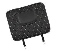Eminchu Car Fit for Seat Back Shield, Durable PU Leather Protector for Kick Protection and Passenger Comfort, Easy to Clean, Black, 1 Unit (Small 15cm)