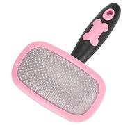 Eminchu Cat Dog Hair Comb 360° Rotating Deshedding Brush for Pet Grooming Tool with Soft Acupuncture Beads, PP Material, 15.2x11.3cm, 1 Unit (A little pink)