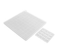 Eminchu Chess, 2Pcs Transparent Resin Silicone Casting Checkers Board Set, Dried Flowers Sequins Board Game with Creative Design, Ideal for Beginners & Adults Gift