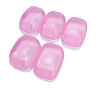Eminchu Chinchilla Dust Bath Container 5pcs Versatile Sand Bath for Small Animals 12.5x9.5x9cm Easy Clean Pink