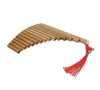 Eminchu Chinese Traditional Panpipes 15 Pipes Bamboo Woodwind Instrument for Easy Learning Beginners (Left Hand)