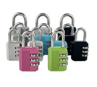 Eminchu Combination Padlock 4 Digit Password Lock, Heavy Duty Anti Theft Zinc Alloy Secure Keyless Dial Lock, Durable Padlock with Rustproof Design, Ideal for Gym Locker, Luggage Cases & (Black)