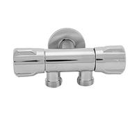 Eminchu Copper Double Switch Angle Valve Faucet for Bathroom G1/2, Durable Toilet Bidet Shower Accessories, Elegant Rotate Handle, Suitable for All Water Plumbing