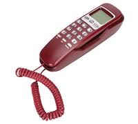 Eminchu Corded Wall Mount Telephone Multifunction Retro Design with LCD Display for Hotel and Home Office Compact Size ABS (Red)