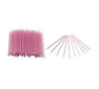 Eminchu Disposable Nail Cuticle Pusher Efficient Double End Stick for Nail Cleaning and Cuticle Removal, 100pcs for Makeup Enthusiasts and Artists (Purplish Red)